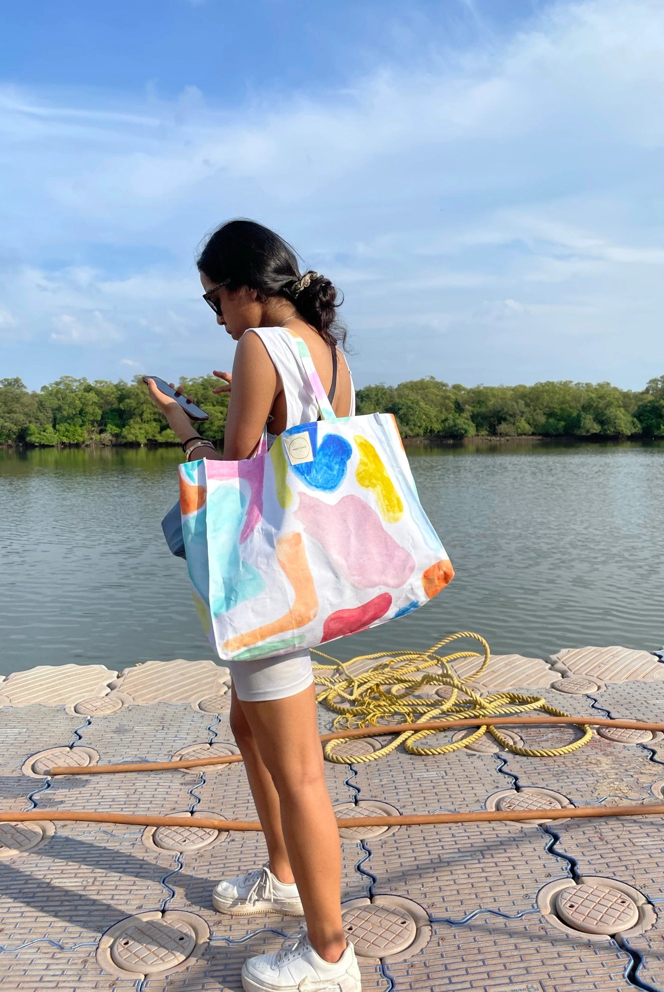 Zanzibar Large Tote in Multi Camo - CiceroniHappi Space