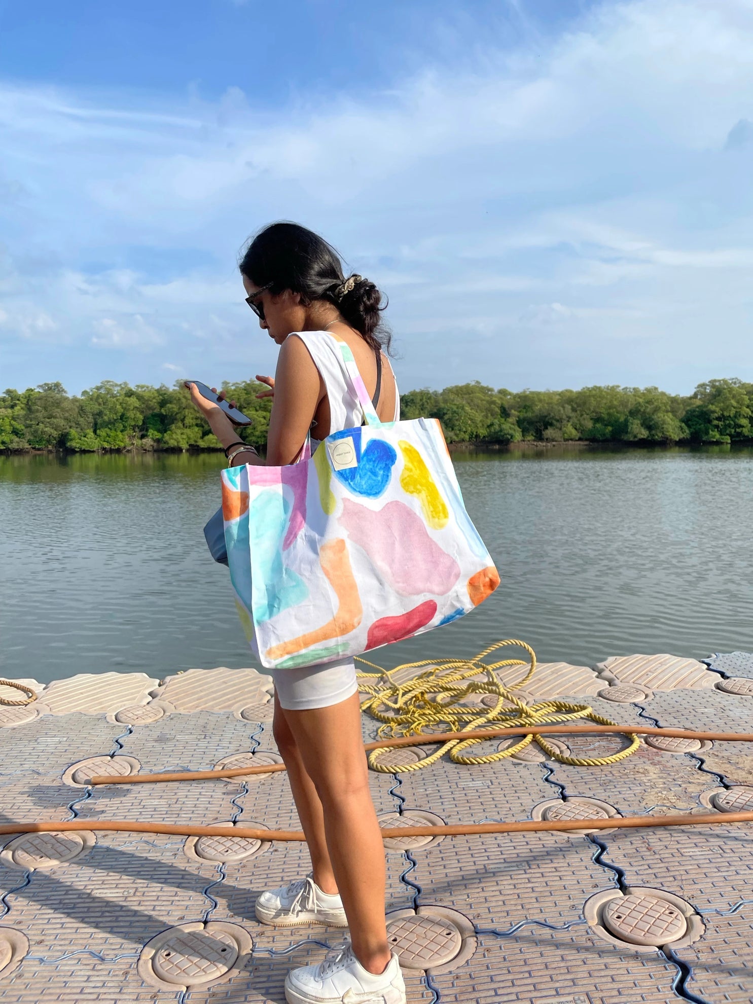 Zanzibar Large Tote in Multi Camo - CiceroniHappi Space