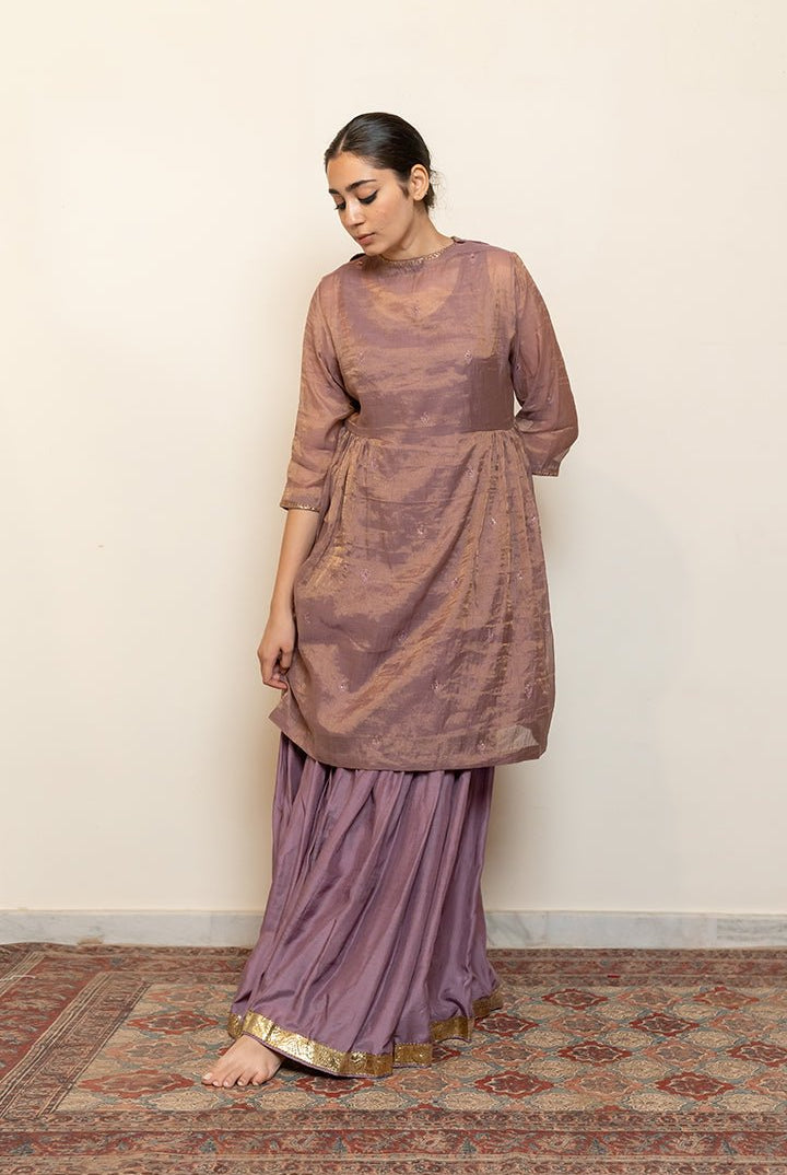 Zareen Gharara Set - Lilac (Set of 3) - CiceroniKurta Set, Festive wearNirjara