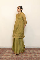 Zareen Gharara Set - Sage Green - CiceroniKurta Set, Festive wearNirjara