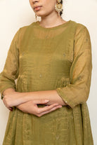Zareen Gharara Set - Sage Green - CiceroniKurta Set, Festive wearNirjara