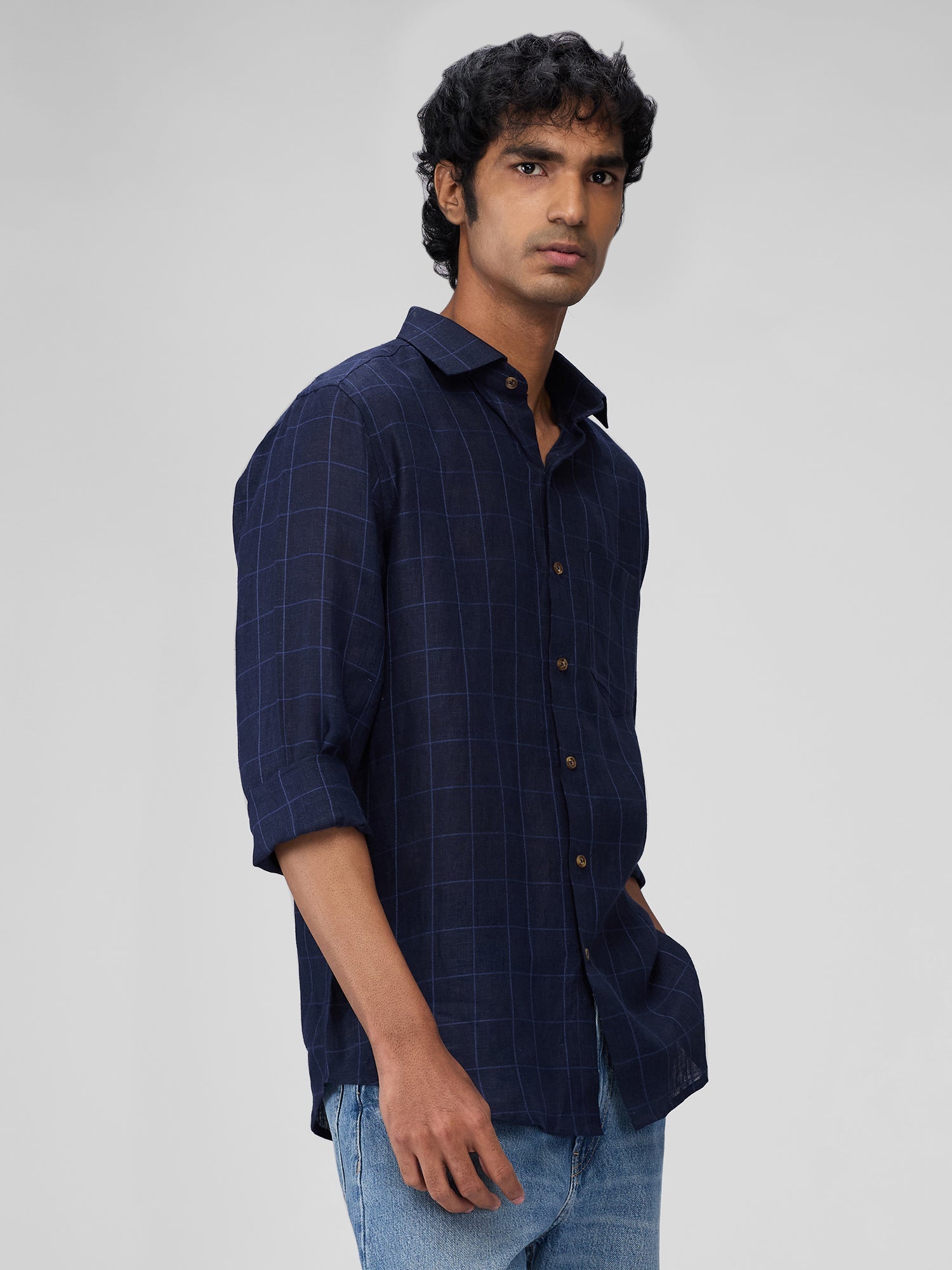 100% Linen Check Shirt - CiceroniMen Shirtsbhrāta