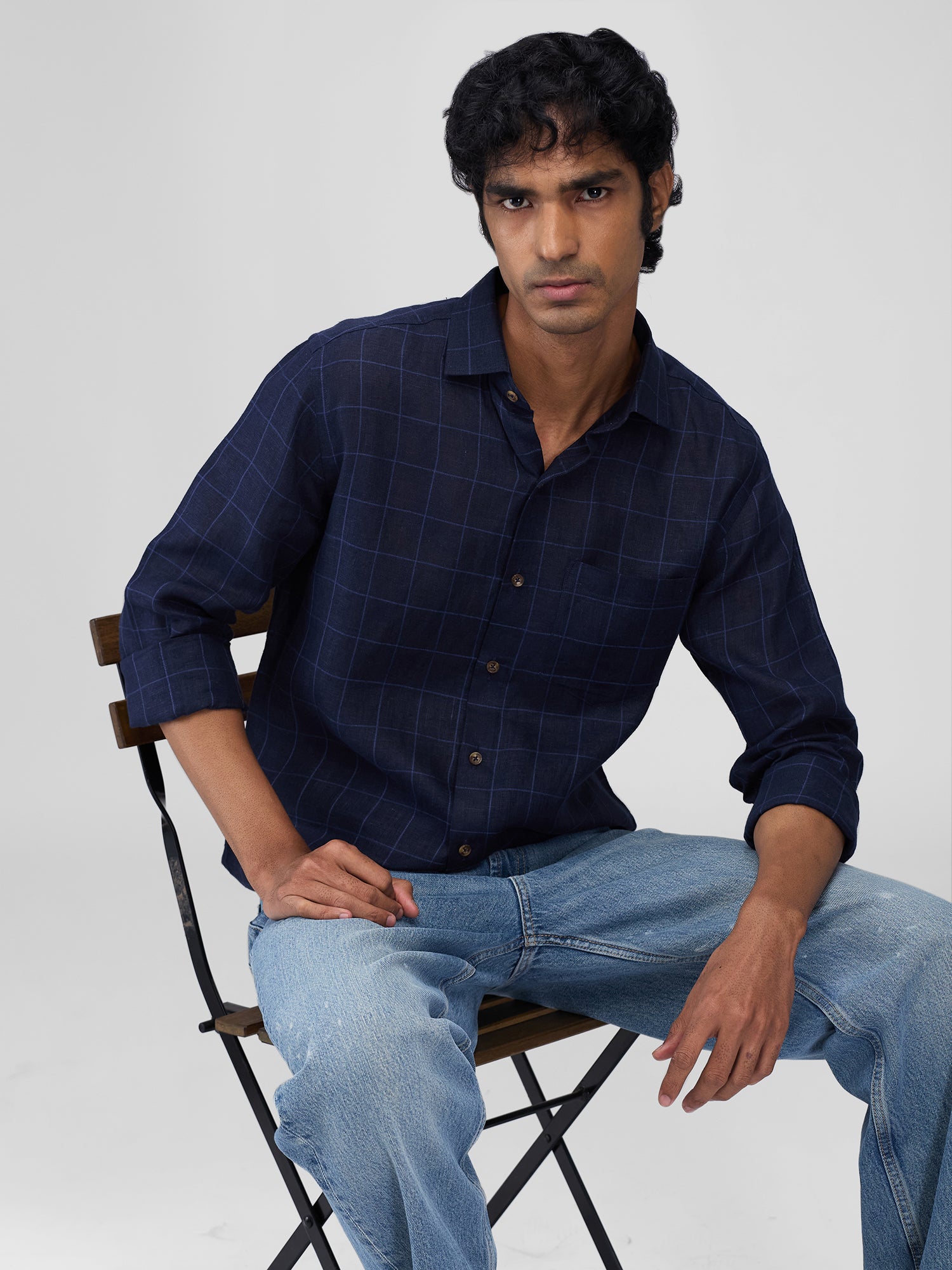 100% Linen Check Shirt - CiceroniMen Shirtsbhrāta