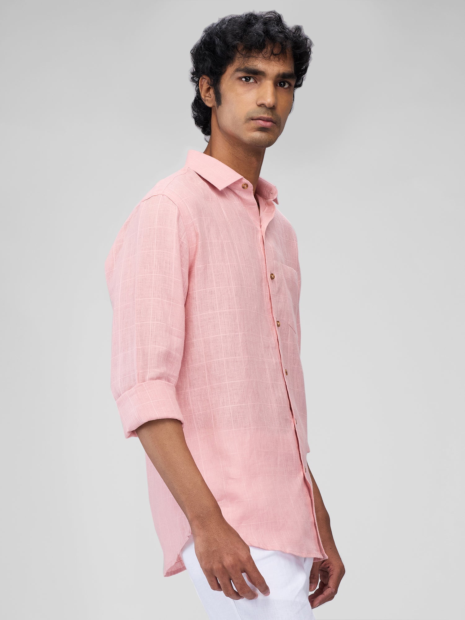 100% Linen Check Shirt - CiceroniMen Shirtsbhrāta