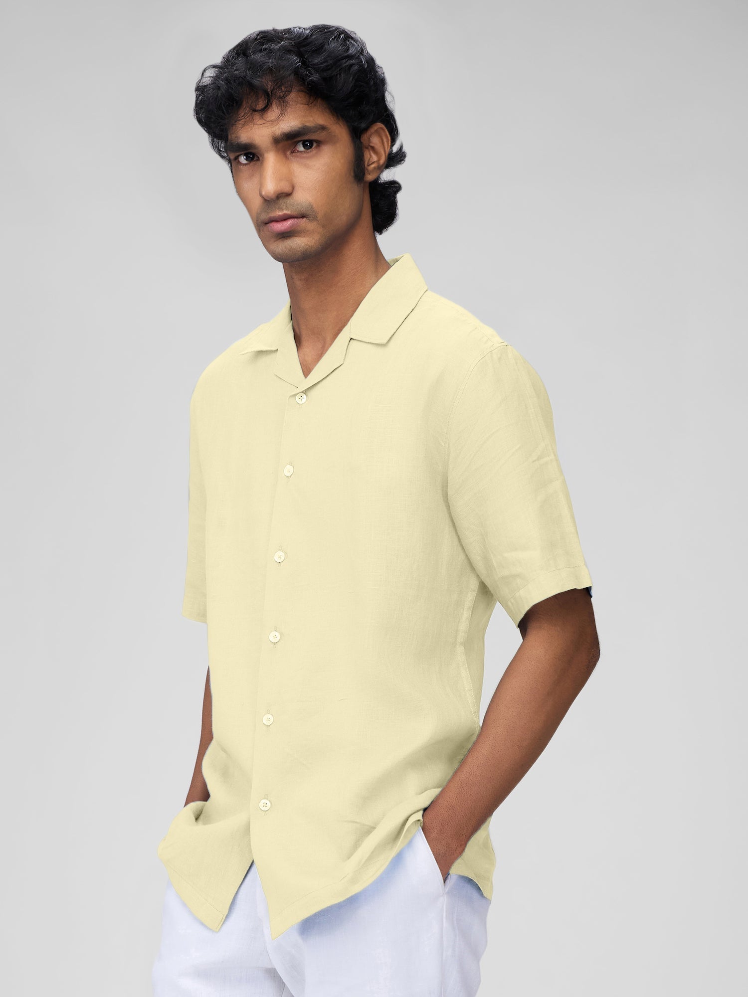 100% Linen Cuban Collar Shirt - CiceroniMen Shirtsbhrāta