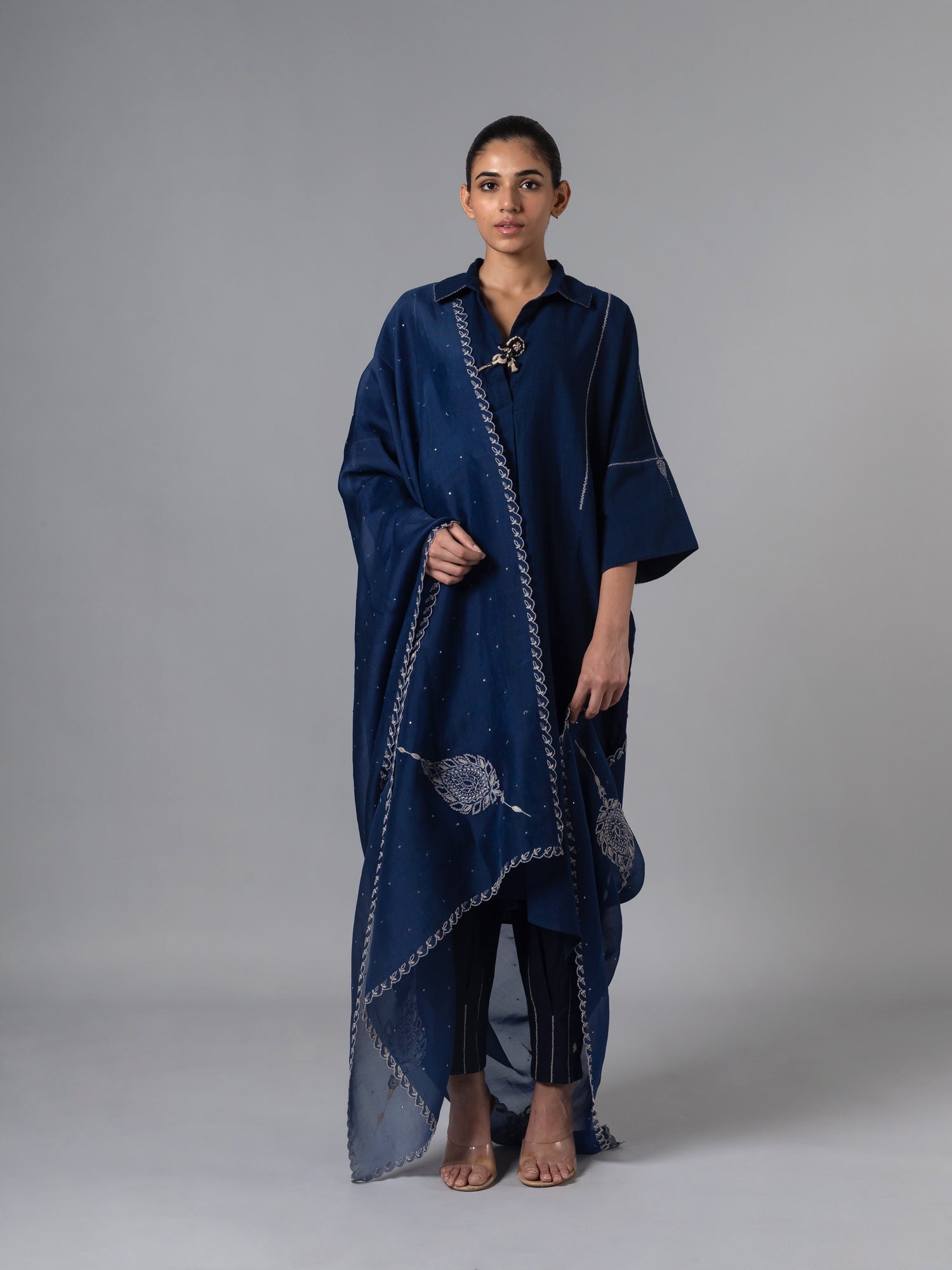 Aarzoo Indigo Dupatta - CiceroniDupattaShades of India