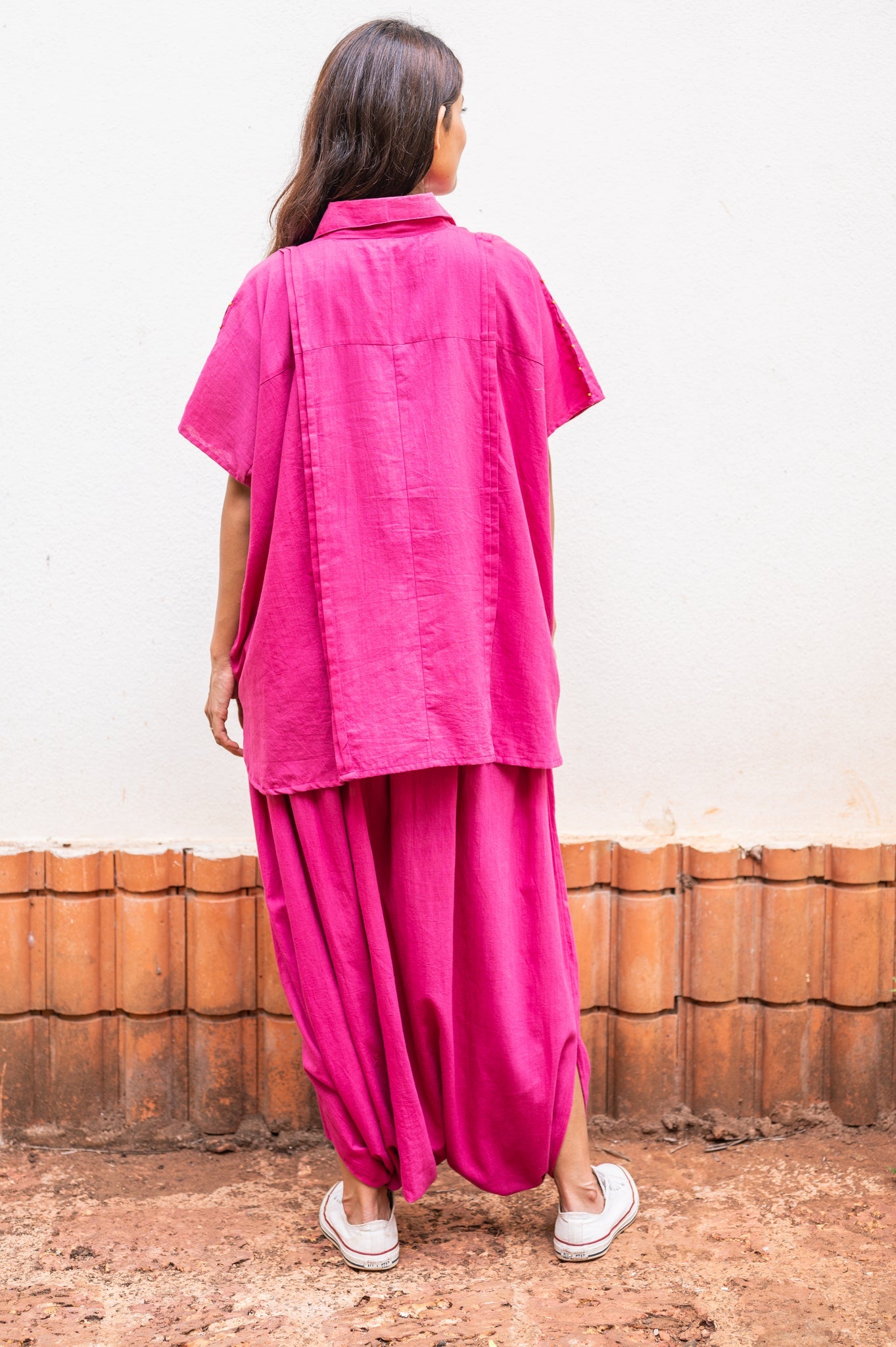 Aastey Pink Kaftan Mul Set - CiceroniCo-ord SetPrathaa