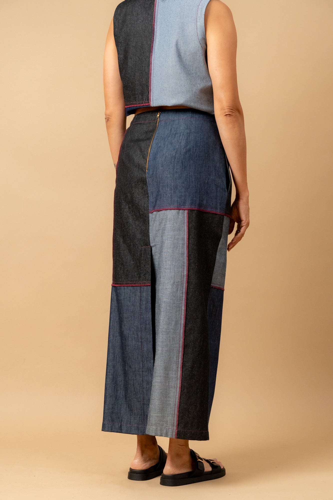 Abby Denim Patch Skirt - CiceroniSkirtsDoodlage