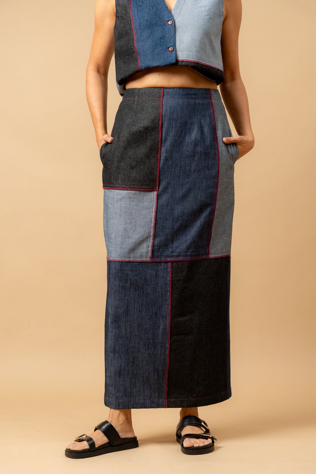 Abby Denim Patch Skirt - CiceroniSkirtsDoodlage