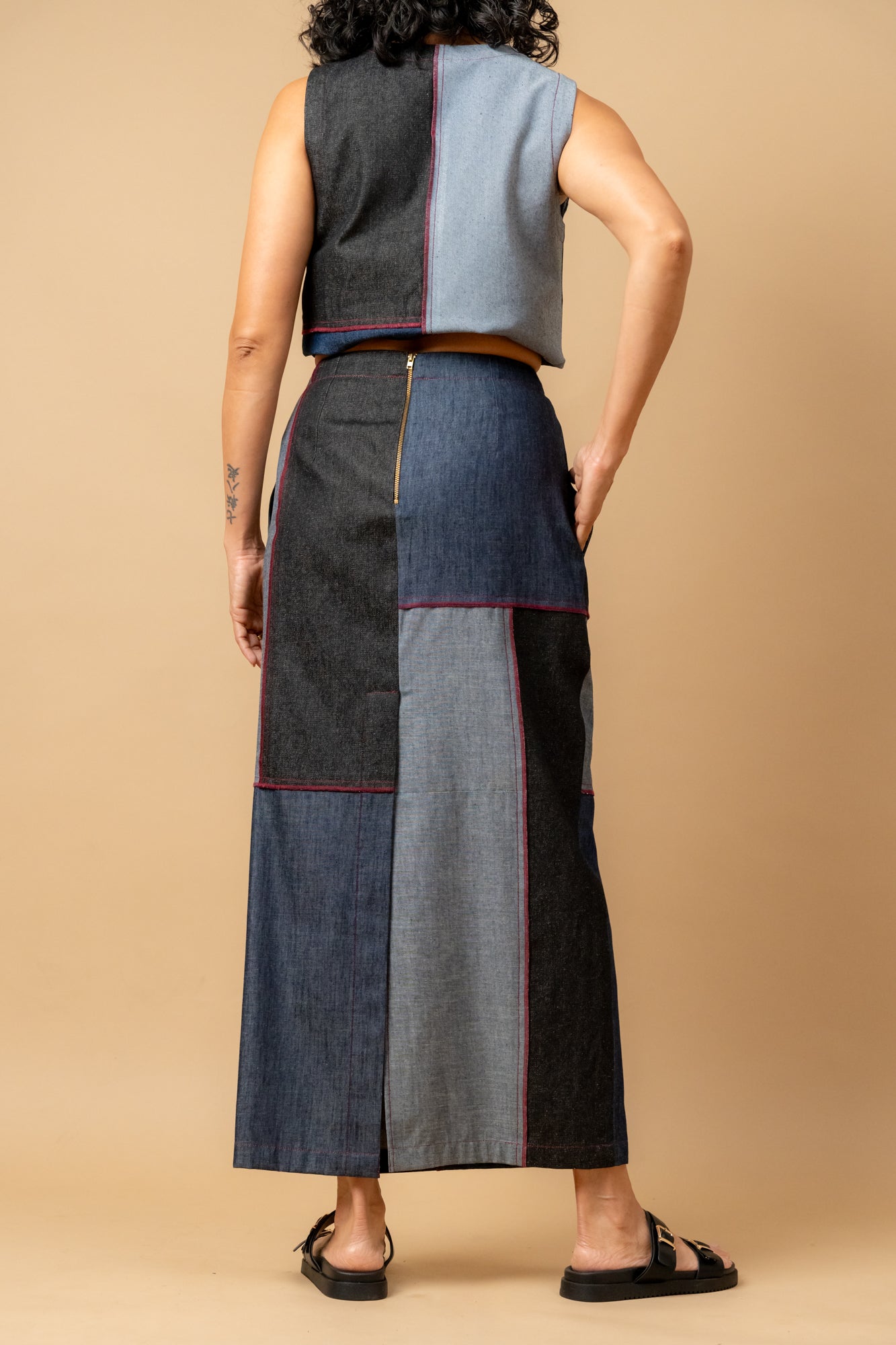 Abby Denim Patch Skirt - CiceroniSkirtsDoodlage