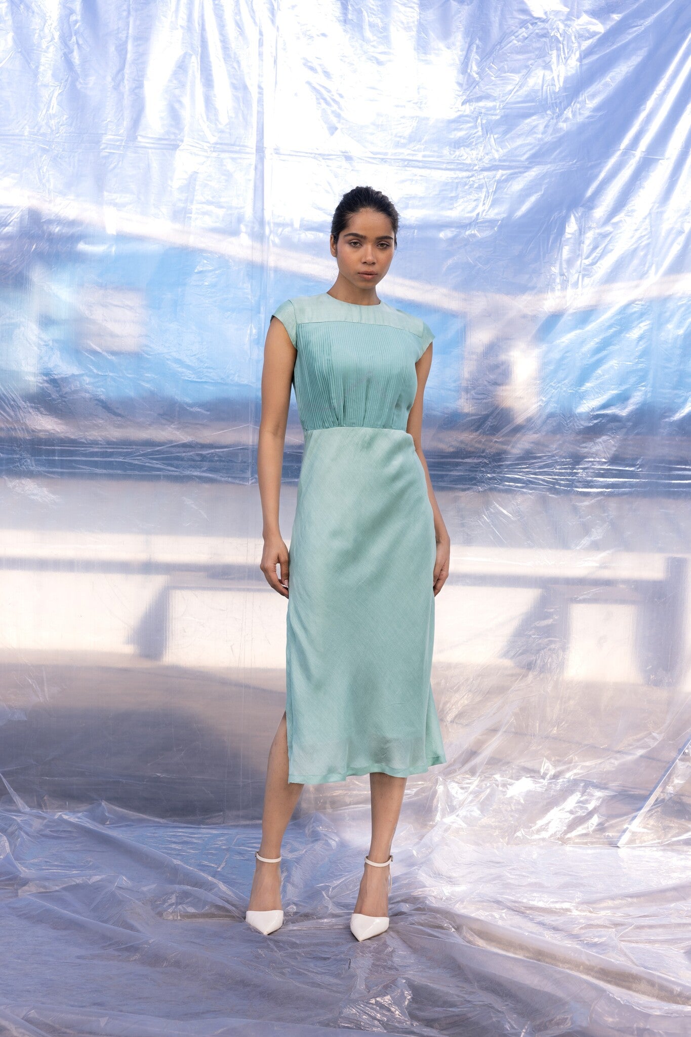 Accordion Mint Dress - CiceroniDressesBENNCH