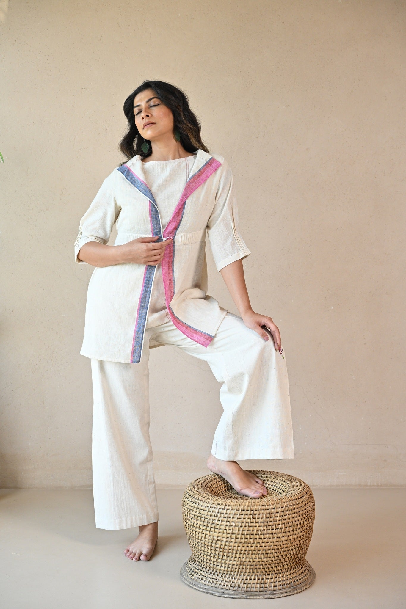 Aeris Shrug - Natural White - CiceroniJacketsRang by Rajvi