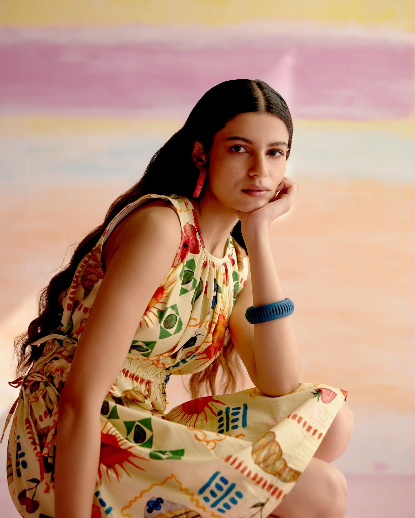 After Hours Short Dress Aloha Print Yellow - CiceroniDressesHappi Space