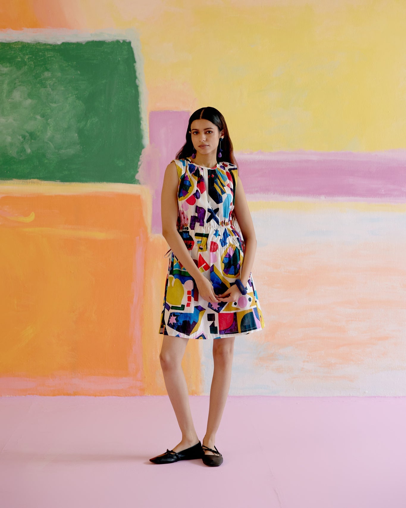 After Hours Short Dress in Arcade Print - CiceroniDressesHappi Space