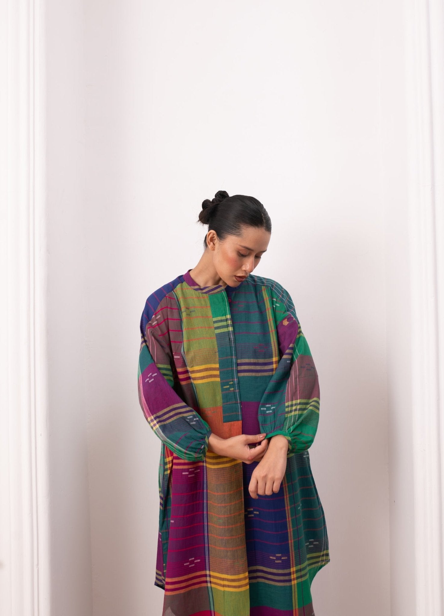 Agnes Jamdani Set - Madras Checks - CiceroniKurta Set, Everyday WearHiranya