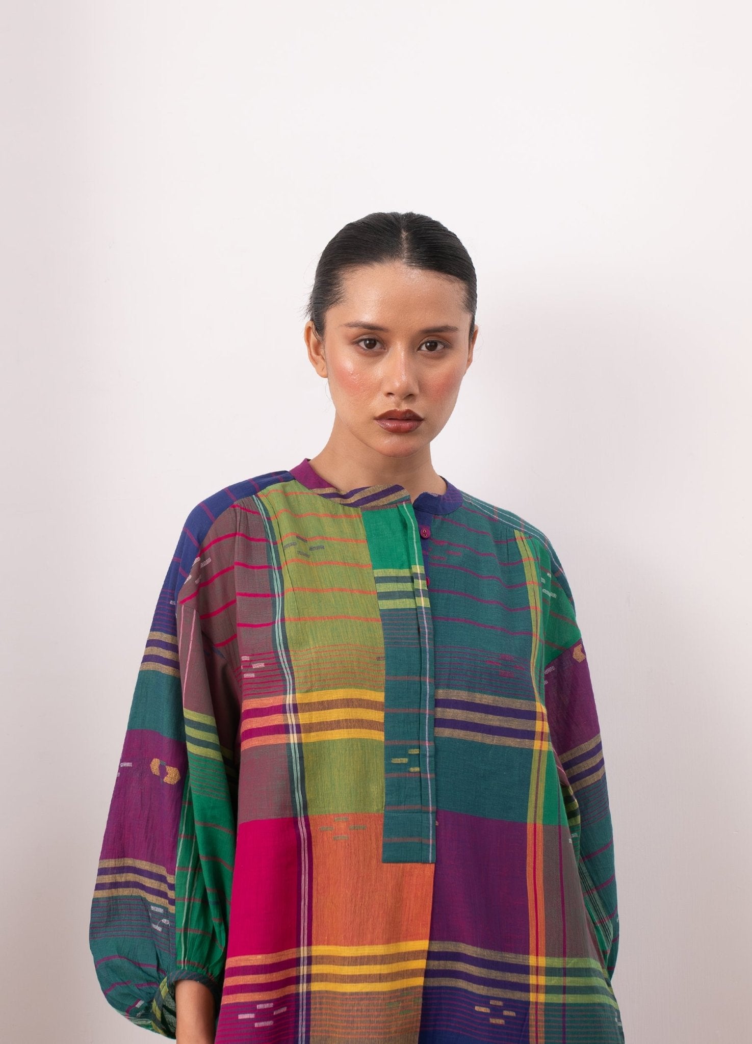 Agnes Jamdani Set - Madras Checks - CiceroniKurta Set, Everyday WearHiranya