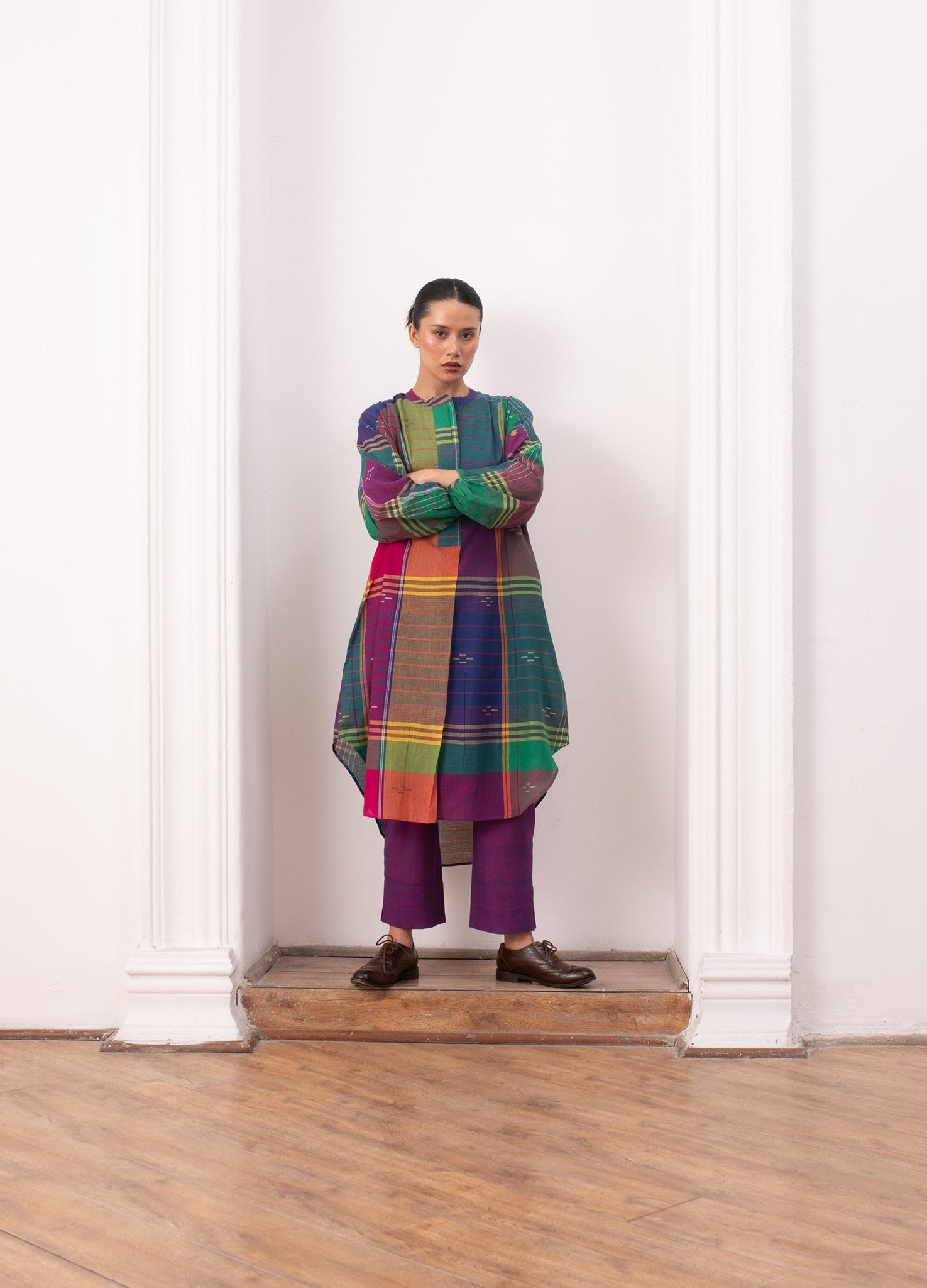 Agnes Jamdani Set - Madras Checks - CiceroniKurta Set, Everyday WearHiranya