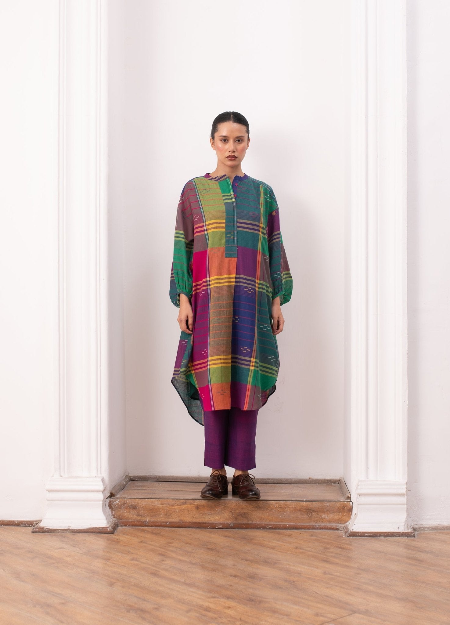 Agnes Jamdani Set - Madras Checks - CiceroniKurta Set, Everyday WearHiranya