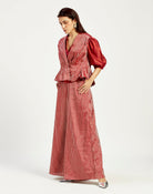 Agra 2.0 - Box Pleated Waistcoat + Folksy Wrap Top + Retro Flared Pants - CiceroniCo - ord SetMadder Much