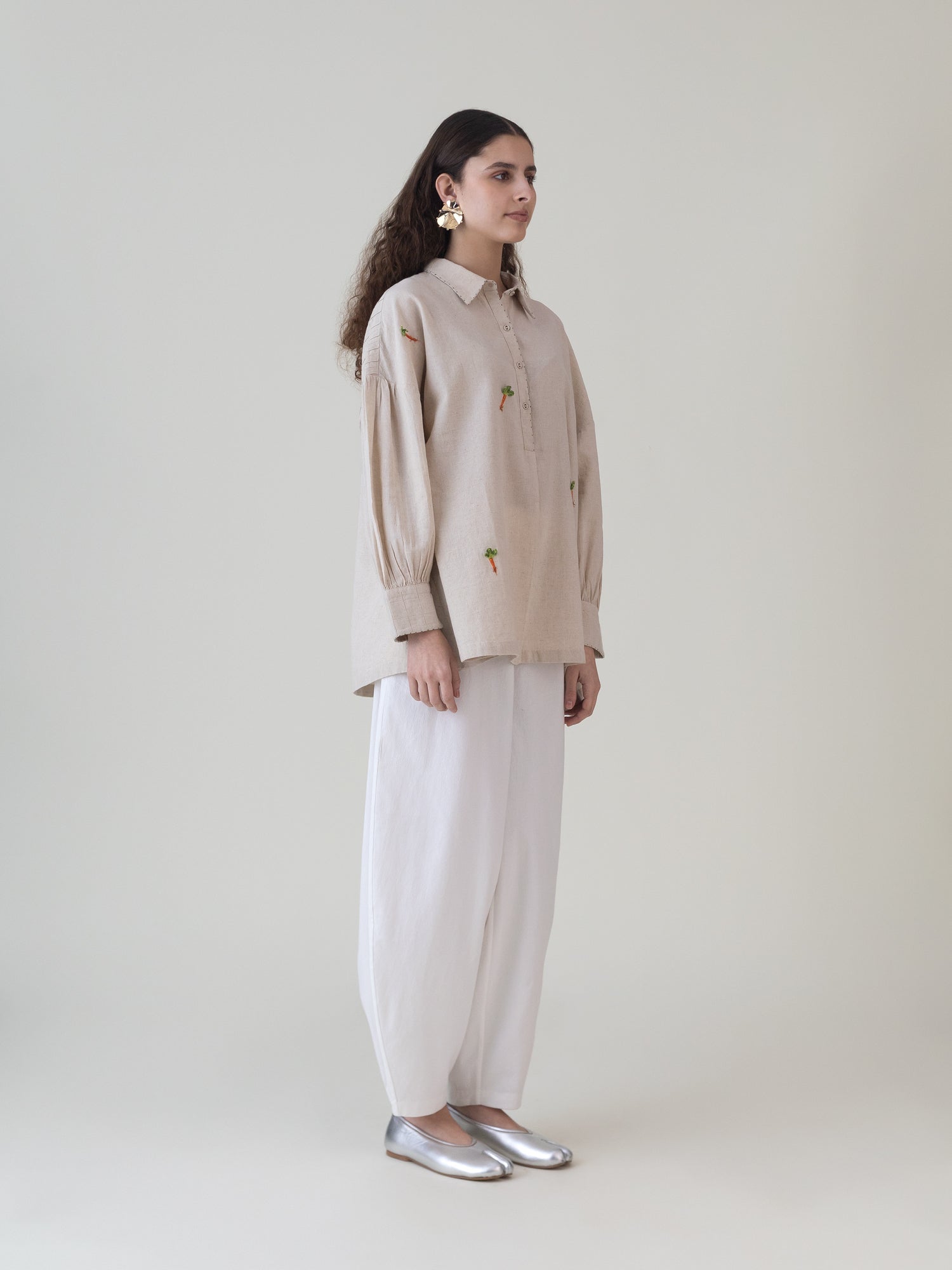 Ai Beige Top - CiceroniWomen ShirtsShades of India