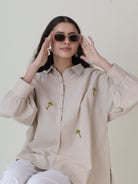 Ai Beige Top - CiceroniWomen ShirtsShades of India