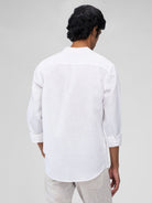 Airavat Mandarin | White 100% Linen Shirt - CiceroniMen Shirtsbhrāta