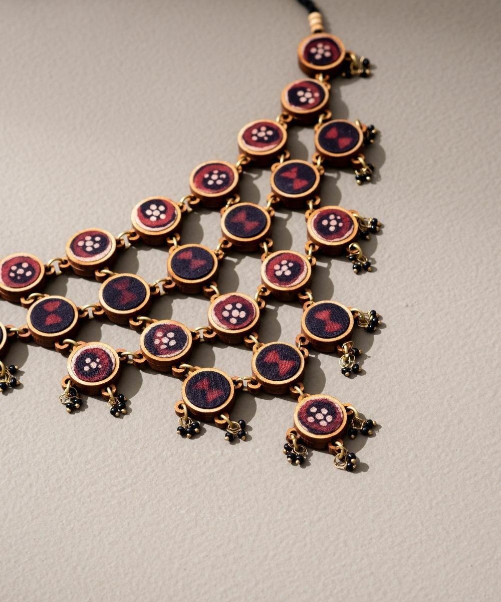 Ajrakh Adjustable Statement Necklace - CiceroniNecklaceWhe by Abira