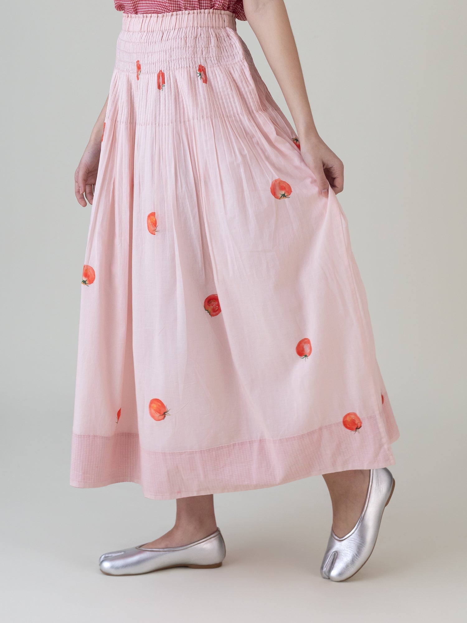 Akami Pink Skirt - CiceroniSkirtsShades of India