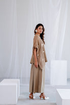 Almond Mesh Kaftan - CiceroniTopsSilai Studio