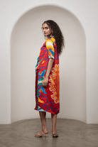 Alya Draped Shirt Dress - CiceroniDressesAdvait