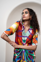 Alya Draped Shirt Dress - CiceroniDressesAdvait