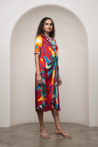 Alya Draped Shirt Dress - CiceroniDressesAdvait