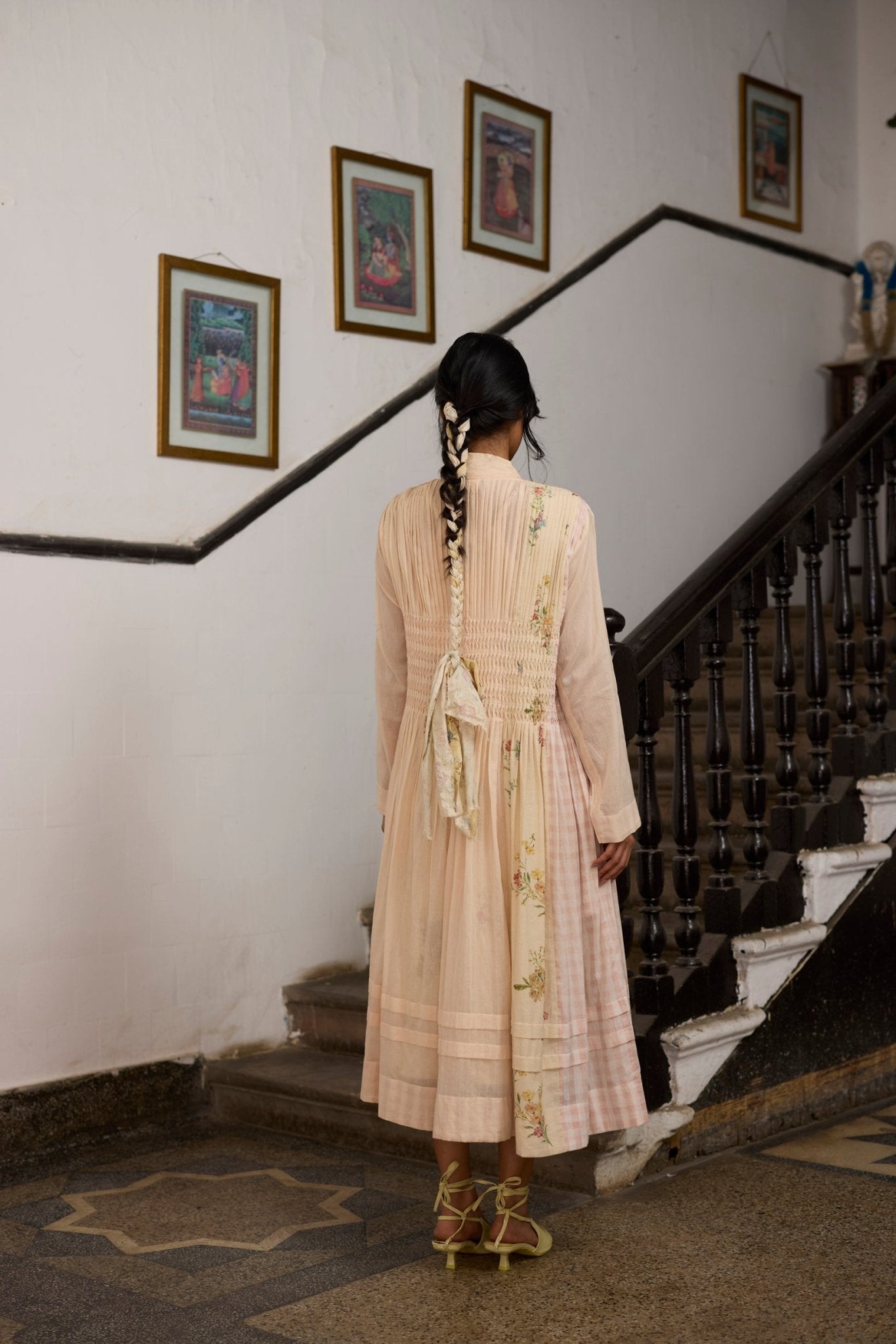 Amane Tunic Set - Peach - CiceroniJacketsKhyati Rughani