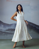 Ambar Sleeveless Box Pleat Dress - CiceroniDressesGulmohar Calcutta