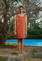 Amber Co - Linen Shift Dress - CiceroniDressesSaphed