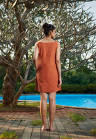 Amber Co - Linen Shift Dress - CiceroniDressesSaphed