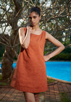 Amber Co - Linen Shift Dress - CiceroniDressesSaphed