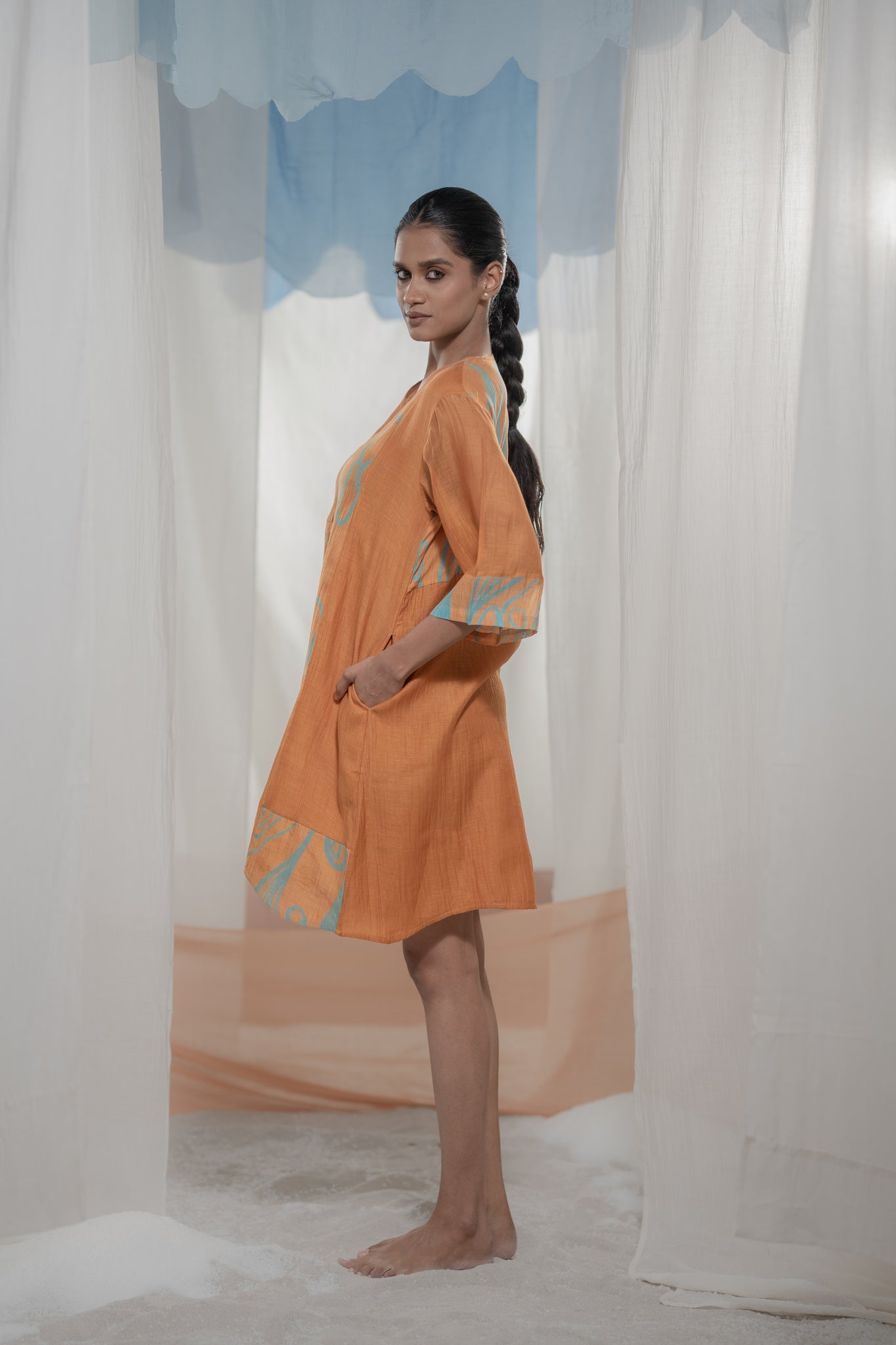 Amber Flow Patch Tuinc - CiceroniTunicsAmoda - Essence Of India