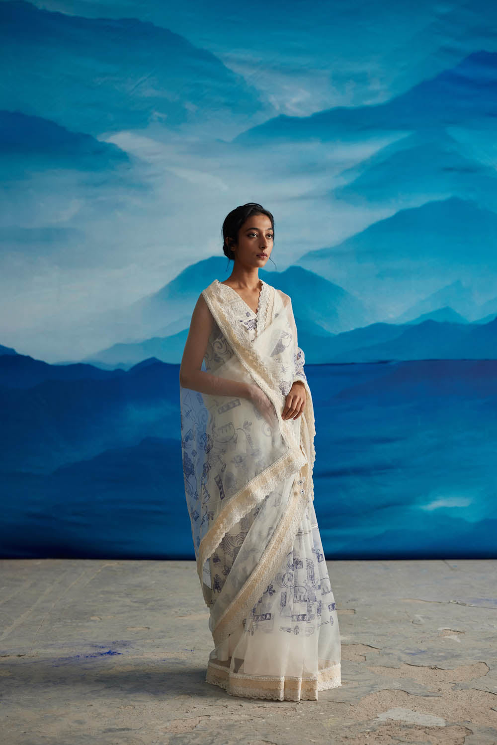 Ambrosia Organza Saree With Petticoat - CiceroniSareeAhmev