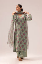 Amelia Kurta Set of 3 - Sage Green - CiceroniKurta Set, Everyday WearLabel Shreya Sharma