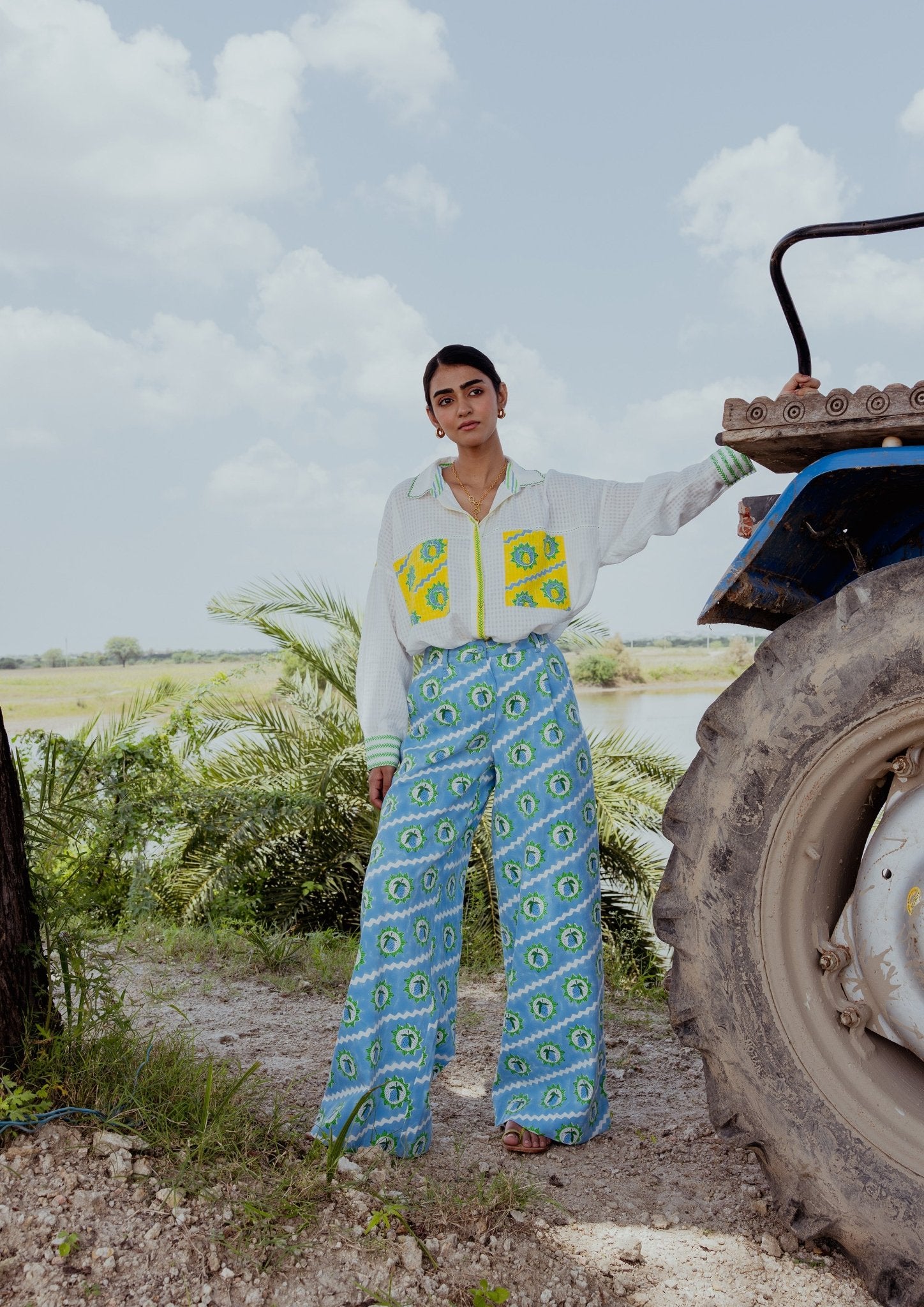 Amer Pants - Mango Block Print - CiceroniPantsThe Raw India