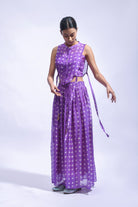 Amethyst Cross Silk Set - CiceroniSkirt SetJayati Goenka