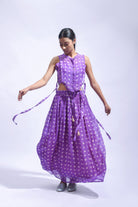 Amethyst Cross Silk Set - CiceroniSkirt SetJayati Goenka