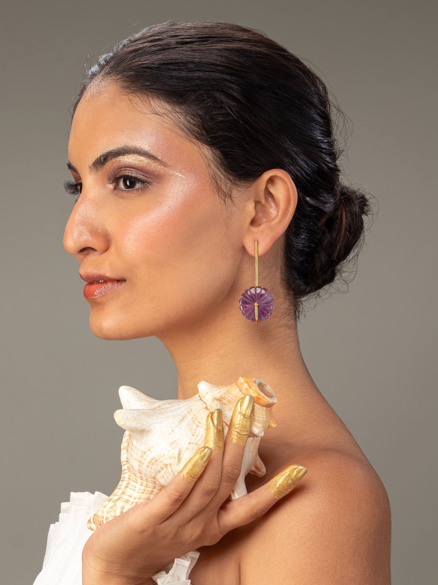 Amethyst Floret Earings - CiceroniEarringsRumri