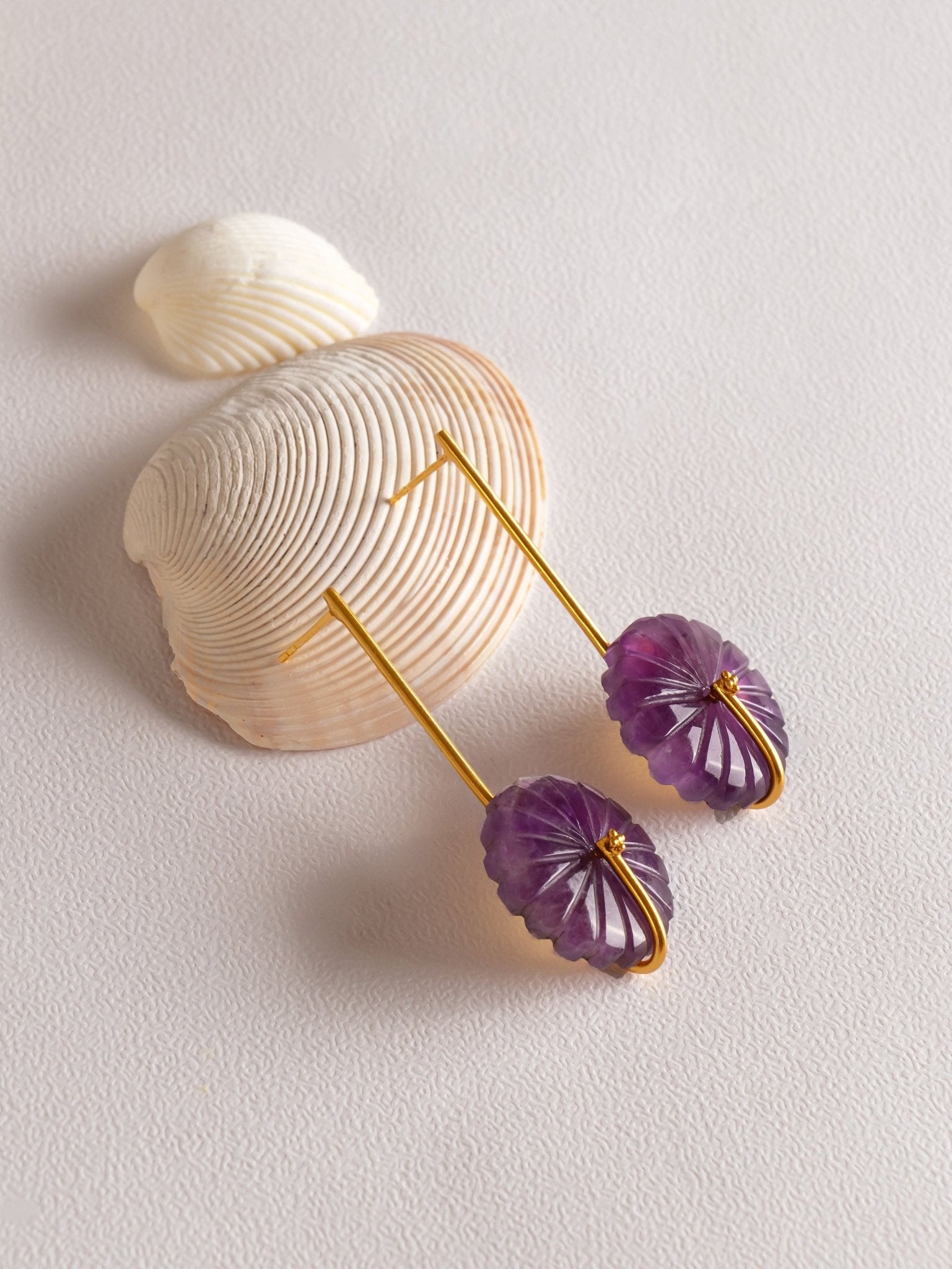 Amethyst Floret Earings - CiceroniEarringsRumri