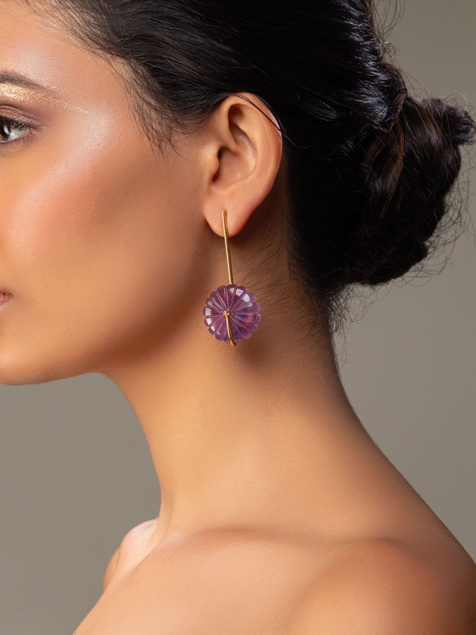 Amethyst Floret Earings - CiceroniEarringsRumri