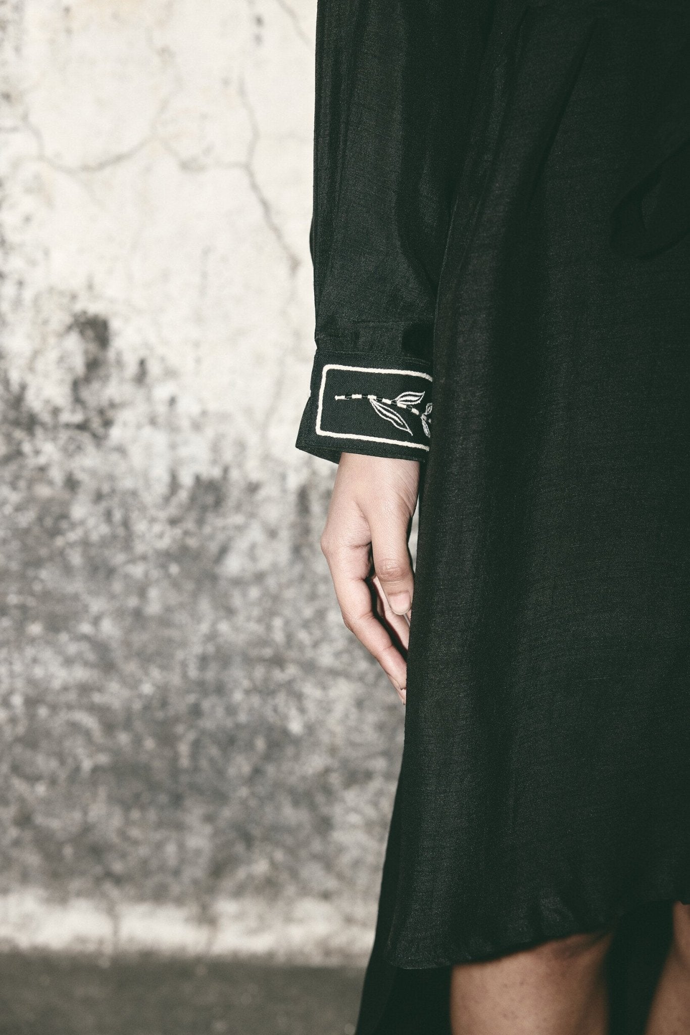 AN Black Canvas Shirt Dress - CiceroniDressesATBW