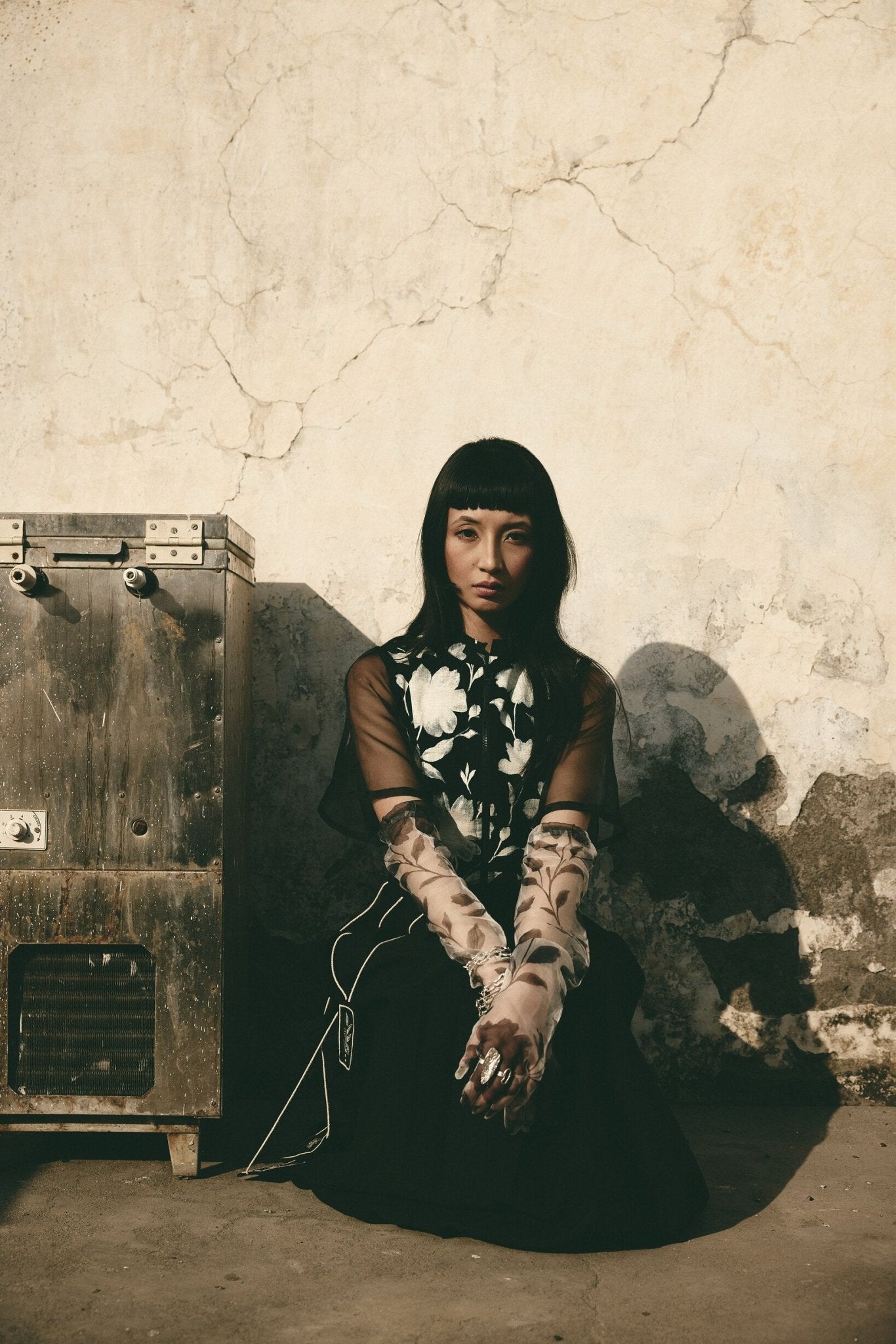 AN Bloom Crop Top - Black - CiceroniCrop TopATBW