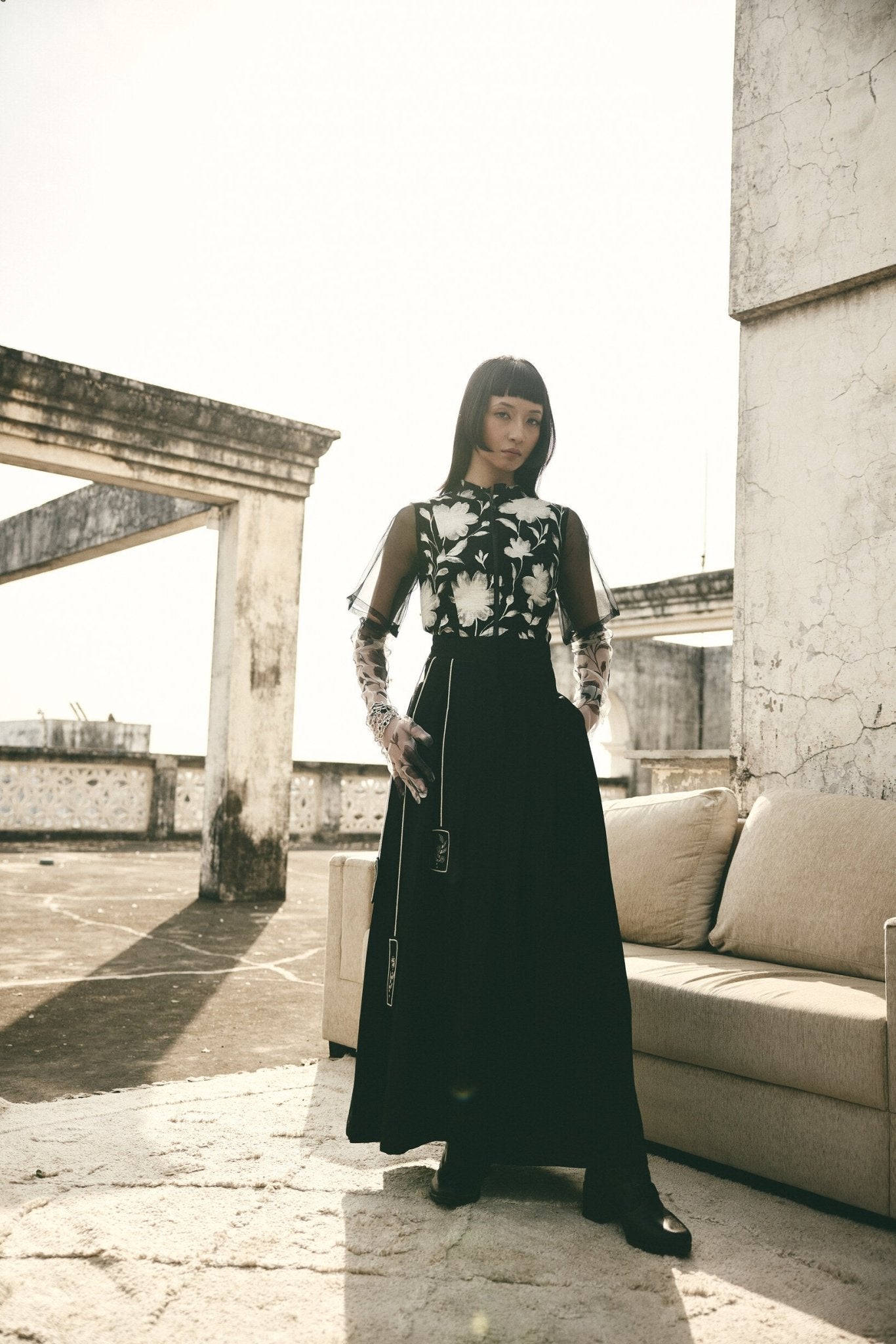 AN Bloom Crop Top - Black - CiceroniCrop TopATBW