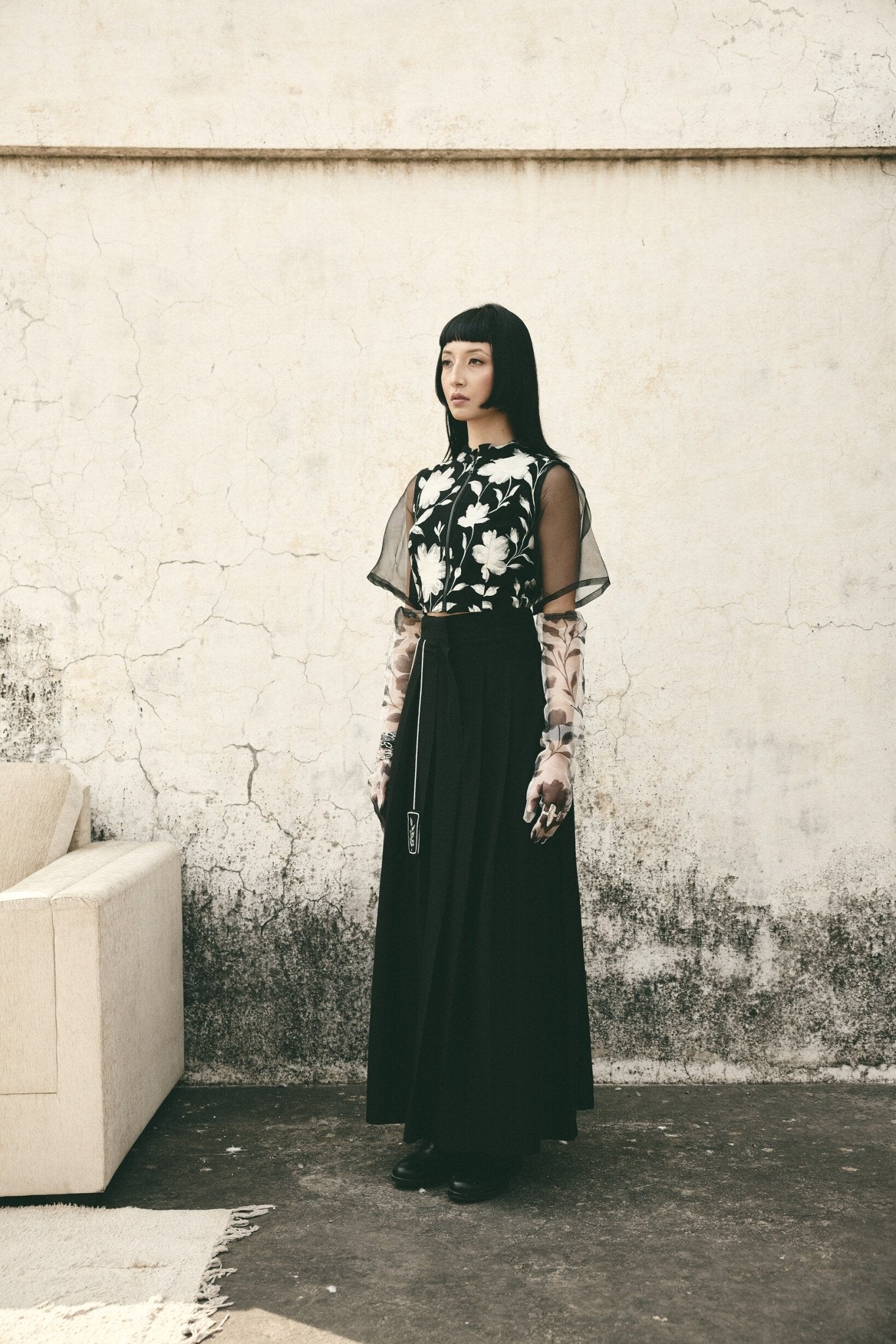 AN Bloom Crop Top - Black - CiceroniCrop TopATBW